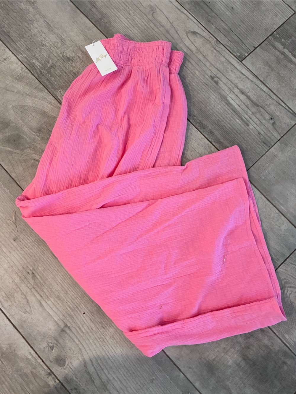 Lilly Pulitzer Girls Bright Pink Textured Pull-On Skirt